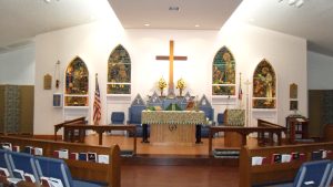 The altar of an episcopal church